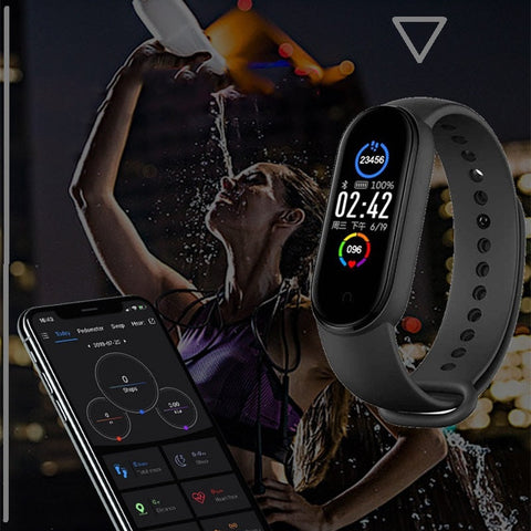 Image of Powerful NEW Fitness Tracker + Smartwatch Delivers Continuous Heart Rate & BP Monitoring In Real Time. Choose from 4 Popular Colors: