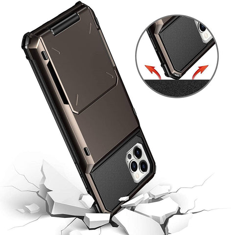 Image of Hot New iPhone Case With Built-in Card Holder + High Impact Drop Protection! 6 Popular Colors To Choose From!