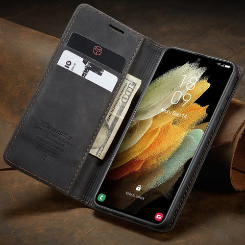 Image of Deluxe Leather Wallet Case for Samsung Galaxy Plus, Edge & Note. Custom Fit To Protect Your Phone + Give High Quality Style + Function All-in-One! Get Yours Now + Get FREE 🚚 Shipping Too!