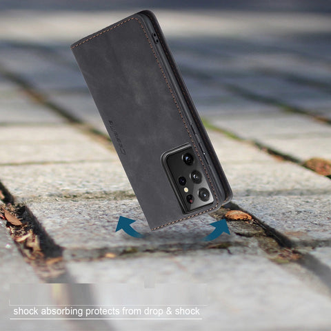 Image of Deluxe Leather Wallet Case for Samsung Galaxy Plus, Edge & Note. Custom Fit To Protect Your Phone + Give High Quality Style + Function All-in-One! Get Yours Now + Get FREE 🚚 Shipping Too!