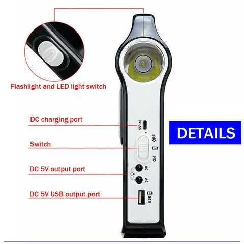 Image of Solar Charger and Light + Charge & Power Your Mobile Device - Ideal For Home, Car, Work & Outdoors! FREE 🚚 Shipping Too!