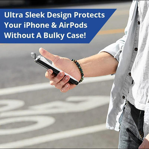 Image of Protective Case + Airpods Storage! Made For Your iPhone. Secure AirPods Pocket Holder Protects Your Phone & AirPods!