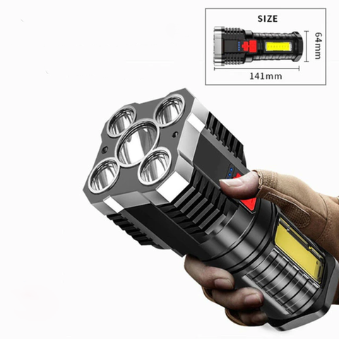 Image of The Ultimate LED Flashlight Delivers Super Bright Beam With 5 LED Lights + Side Lamp Too!