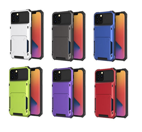 Image of Hot New iPhone Case With Built-in Card Holder + High Impact Drop Protection! 6 Popular Colors To Choose From!
