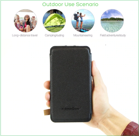 Image of The Ultimate DUAL POWER SOURCE 10000 mAh Power Back-up System With 3-Panel Solar Chargers + Built In LED Flashlight And Special FREE 🚛 Shipping Too!