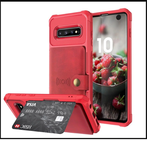 Image of The All New Samsung Deluxe Armor + Wallet Case All-in-One! Sleek & Compact Yet Carries Your Cards, ID & Cash Too + You Get FREE 🚚 SHIPPING Today!