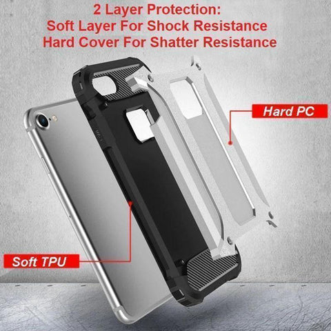 Image of Shockproof Double Layer Armor Case For The Toughest Conditions For iPhone X, 8, 7, 6, and 6, 7, 8 PLUS