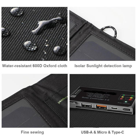 Image of Power Backup Anywhere For You With This Solar Charger + 10000 mAh Battery + Compact & Portable, Always Ready!