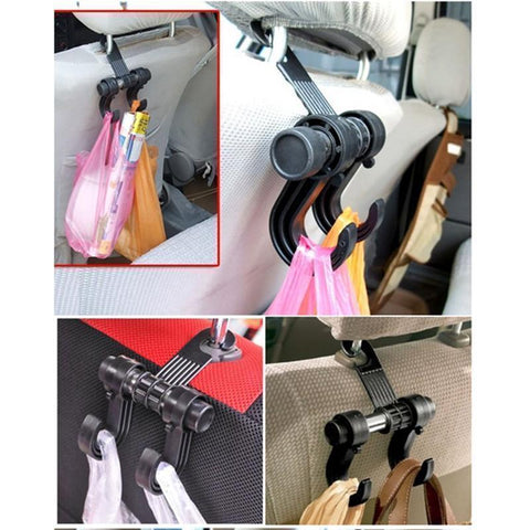 Image of You Get Our Easy & Convenient Car Seat Double Hanger For Bags, Clothes and More FREE Today!