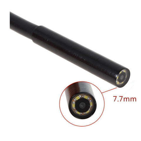 Image of Adjustable Waterproof 7mm Endoscope For Android Phone With LED Lighted Lens For High Visibility!
