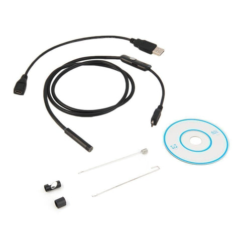 Image of Adjustable Waterproof 7mm Endoscope For Android Phone With LED Lighted Lens For High Visibility!
