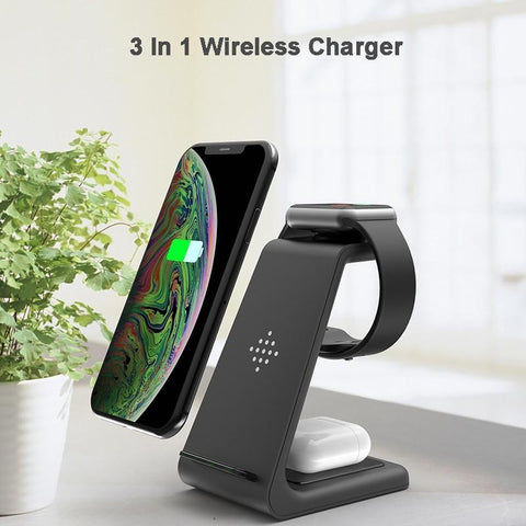 Image of 3-in-1 Qi Wireless Charger for Apple iPhone & Android - FAST 15W charging- Only $39 AND FREE 7 DAY DELIVERY!