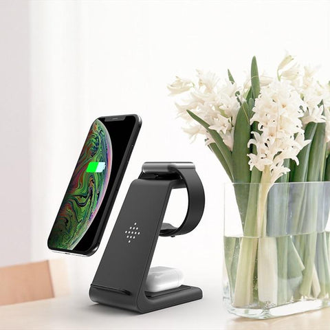 Image of 3-in-1 Qi Wireless Charger for Apple iPhone & Android - FAST 15W charging- Only $39 AND FREE 7 DAY DELIVERY!