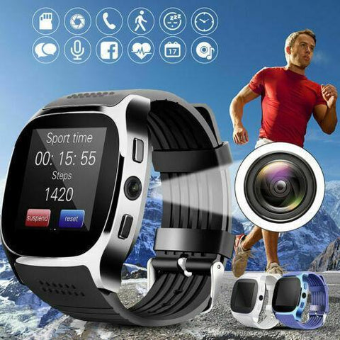 Image of Amazing Full Function Bluetooth Sport Smart Watch Pedometer With Call Answer, Fitness Apps, Camera + SIM Card Port & More - š - You Get FREE Shipping Too!