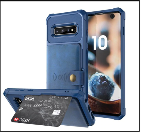 Image of The All New Samsung Deluxe Armor + Wallet Case All-in-One! Sleek & Compact Yet Carries Your Cards, ID & Cash Too + You Get FREE 🚚 SHIPPING Today!
