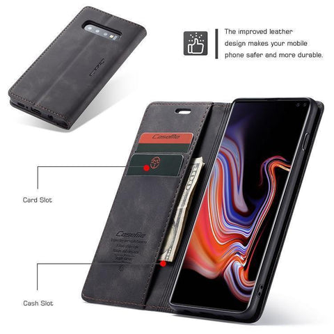 Image of Deluxe Leather Wallet Case for Samsung Galaxy Plus, Edge & Note. Custom Fit To Protect Your Phone + Give High Quality Style + Function All-in-One! Get Yours Now + Get FREE 🚚 Shipping Too!