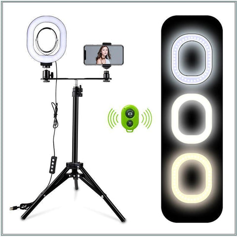 Image of 360 ProLight Multi-mode LED Selfie Light Ring + Deluxe Tripod + Bluetooth Remote + 360 Phone Mount For The Perfect Video & Selfie Every Time! You Get FREE π Shipping Too!