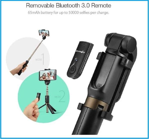 Image of Get Your Own Top Rated Wireless Bluetooth Selfie Stick PLUS Mini Tripod & You Get FREE Shipping Too! π