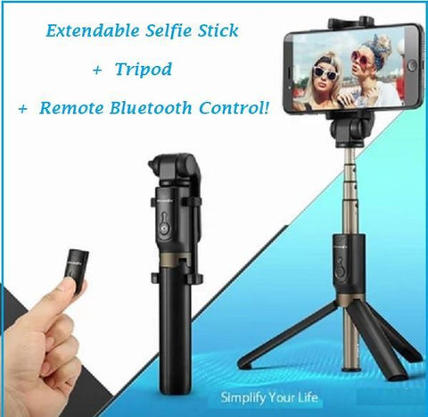Image of Top Rated Wireless Bluetooth Selfie Stick PLUS Mini Tripod & You Get FREE Shipping Too! π