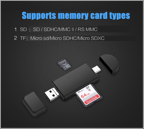Image of High Speed Data Transfer HUB For Android Phones To PC or MAC With SD & SDHC Memory Card Reader!