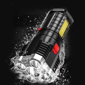 The Ultimate LED Flashlight Delivers Super Bright Beam With 5 LED Lights + Side Lamp Too!