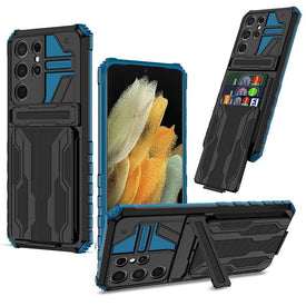 Samsung Case With Card Holder + Kickstand + Extreme Shock Absorption Gives You The Ultimate Protection With Functionality!  5 Bold Colors To Choose From!