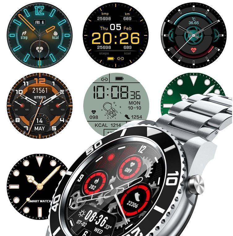 Stainless Steel Smartwatch Loaded With Fitness Tracking Apps, Bluetooth, Productivity Tools & More