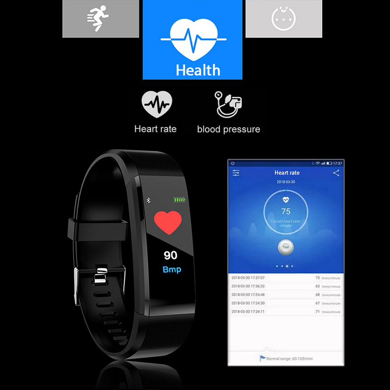 CT365 Smartwatch For Fitness and Health:  Blood Pressure, Calorie Burn, Heart Rate, Distances + More: