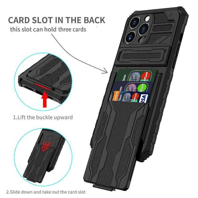 iPhone Case With Card Holder + Kickstand + Extreme Shock Absorption Gives You The Ultimate Protection With Functionality!  6 Bold Colors To Choose From!