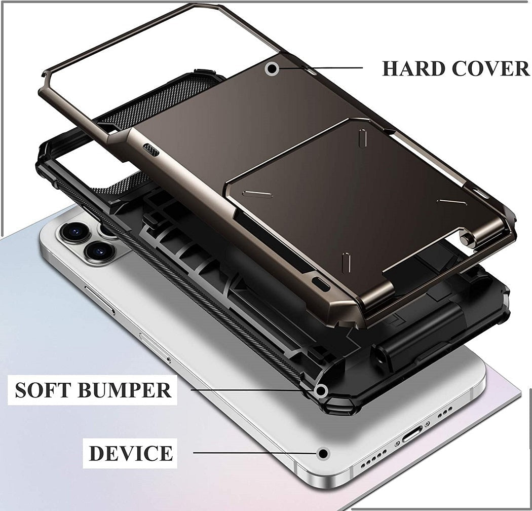 Hot New iPhone Case With Built-in Card Holder + High Impact Drop Protection!  6 Popular Colors To Choose From!