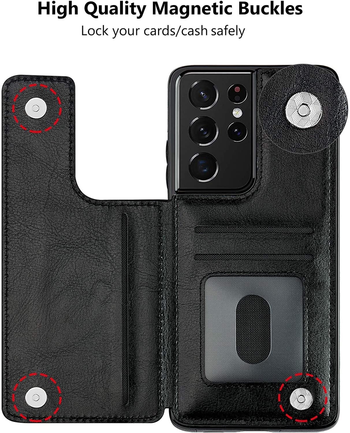 Sleek Leather Samsung Case Adds Function To Style AND Full 360 Drop Protection!  Choose From 5 Popular Colors!