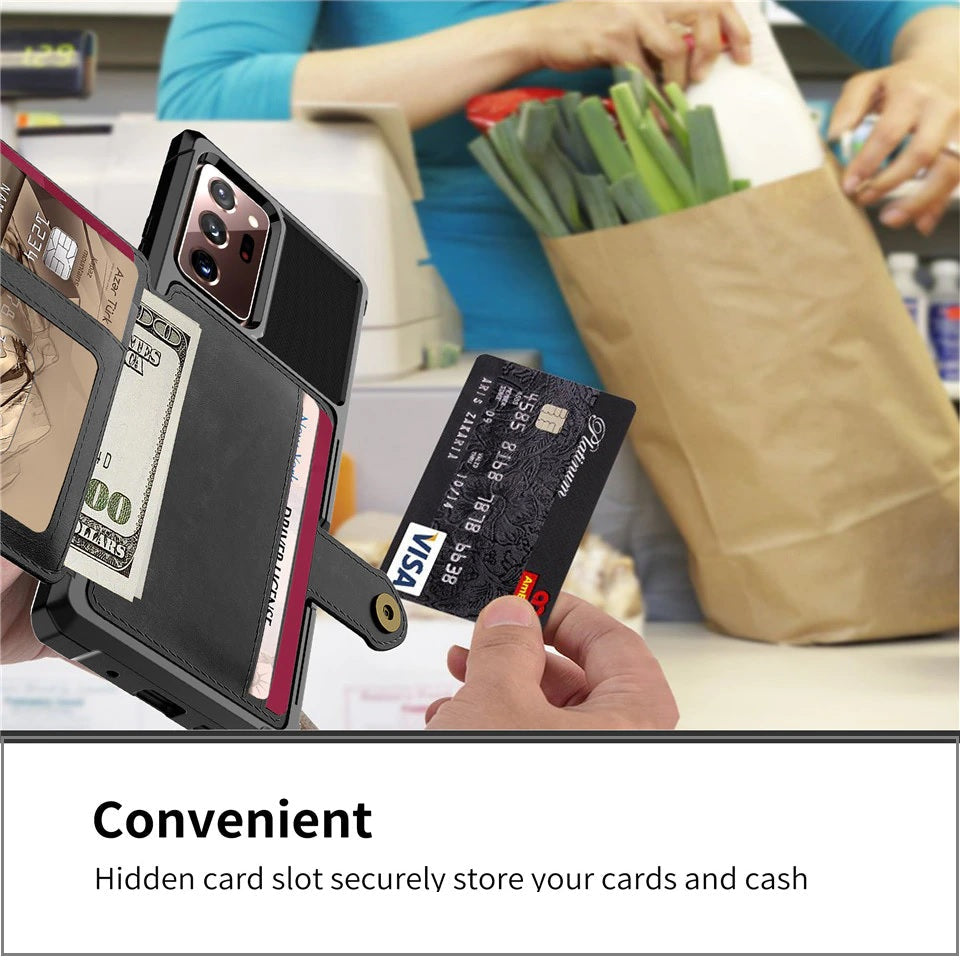 Deluxe Folding Samsung Case + Wallet All-in-One!  Compact Yet Holds Your Cards, ID & Cash Too! Get FREE  🚚 SHIPPING Today!