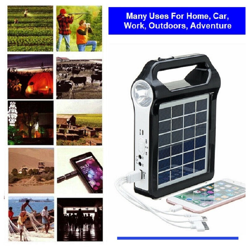 Solar Charger and Light + Charge & Power Your Mobile Device - Ideal For Home, Car, Work & Outdoors!  FREE 🚚 Shipping Too!