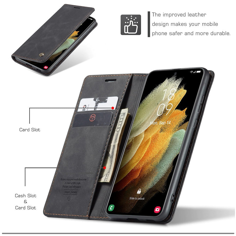 Premium Leather Wallet Case Specially for Samsung Engineered To Protect Your Phone In Style + Functionality All-in-One!  Get Yours Now + Get FREE 🚚 Shipping Too!