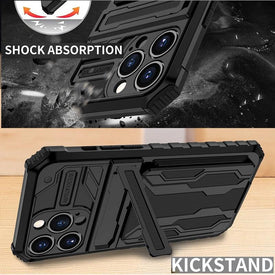 iPhone Case With Card Holder + Kickstand + Extreme Shock Absorption Gives You The Ultimate Protection With Functionality!  6 Bold Colors To Choose From!