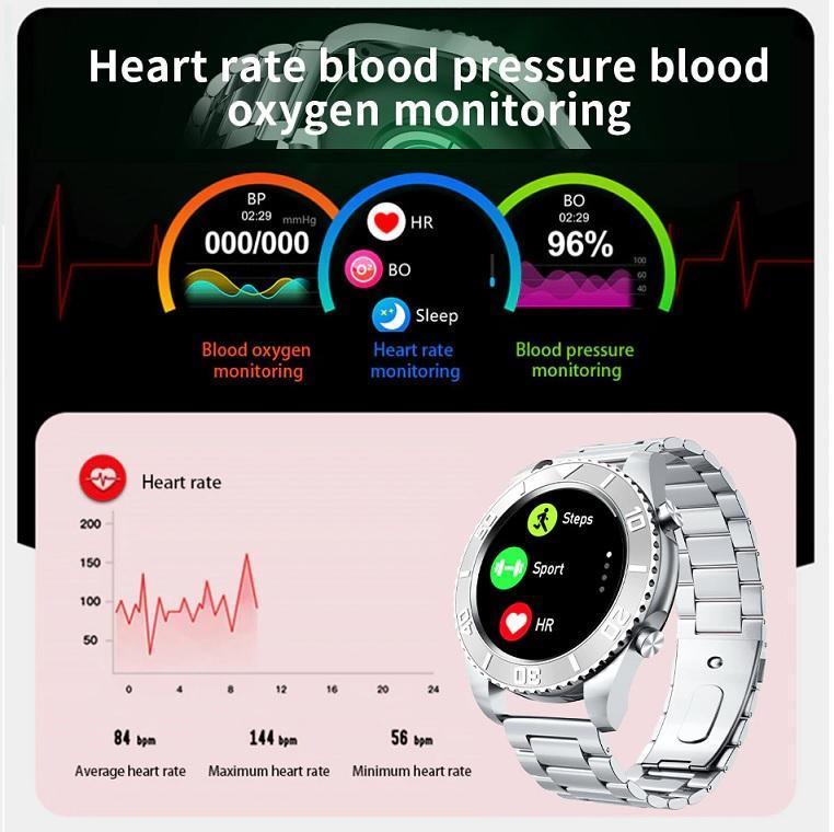 Stainless Steel Smartwatch Loaded With Fitness Tracking Apps, Bluetooth, Productivity Tools & More