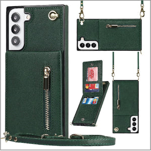 Crossbody Premium Leather Case For Samsung Phones In 5 Popular Colors... Super Functional & Stylish + FREE Shipping Too!