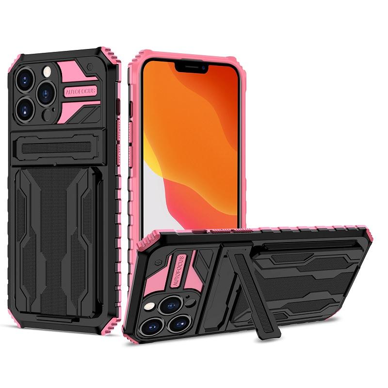 iPhone Case With Card Holder + Kickstand + Extreme Shock Absorption Gives You The Ultimate Protection With Functionality!  6 Bold Colors To Choose From!