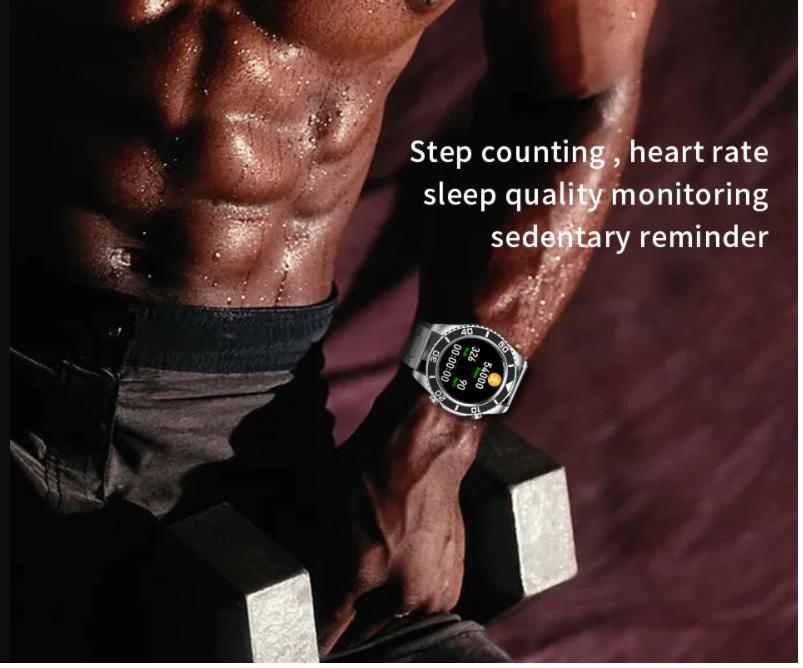 Stainless Steel Smartwatch Loaded With Fitness Tracking Apps, Bluetooth, Productivity Tools & More