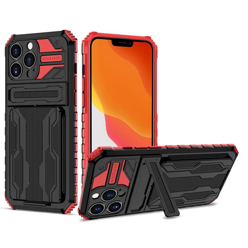 iPhone Case With Card Holder + Kickstand + Extreme Shock Absorption Gives You The Ultimate Protection With Functionality!  6 Bold Colors To Choose From!