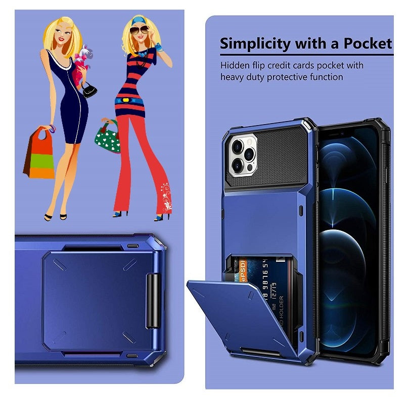 Hot New iPhone Case With Built-in Card Holder + High Impact Drop Protection!  6 Popular Colors To Choose From!