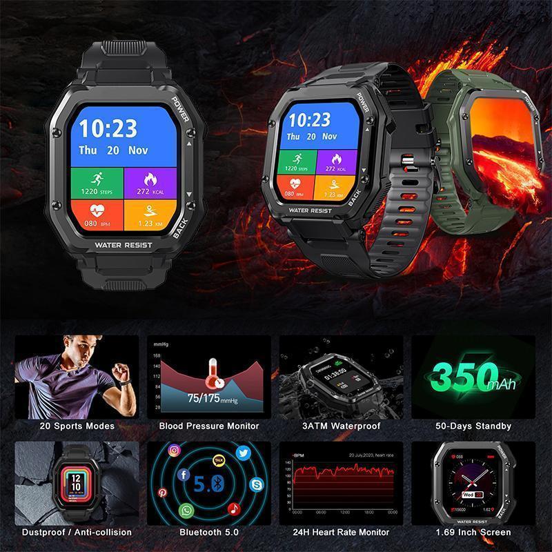 Finally! A Smartwatch especially for active people!  Made tough, waterproof, and ready for your adventures!