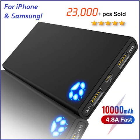 Image of ADD This BEST Rated 10000mAh Power Bank With 2 USB Ports For iPhone & Samsung To Your Cart NOW and Save 57%!