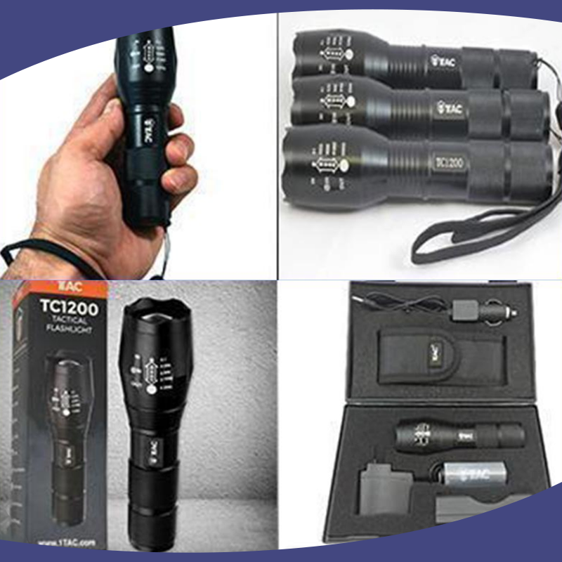 Amazing LIGHT POWER Military Grade CREE LED, STROBE, SOS and ZOOM Technology Blasting 1200 Lumens for YOU!