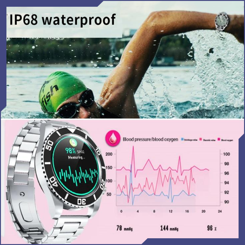 Stainless Steel Smartwatch Loaded With Fitness Tracking Apps, Bluetooth, Productivity Tools & More