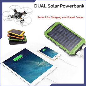 Amazing DUAL Solar Powerbank For Charging All Of Your Devices Fast + You Get FREE SHIPPING When You Add This To Your Order Right Now! Select the color you want below: