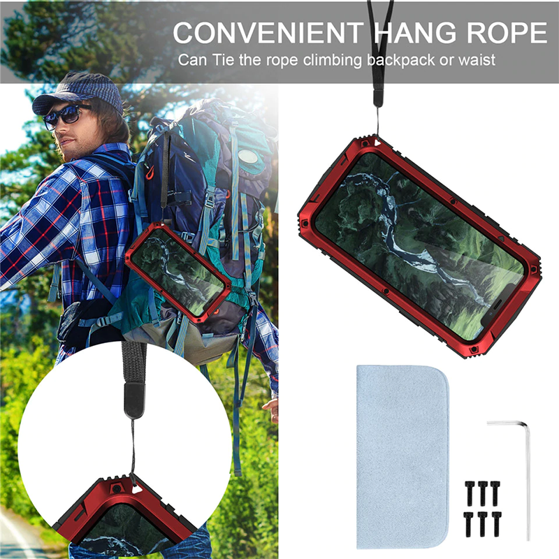 Kickstand Phone Case For iPhone 12 Pro Max Mini XS Max XR Dustproof Shockproof Tempered glass Metal Cover For iPhone 11 Pro Max