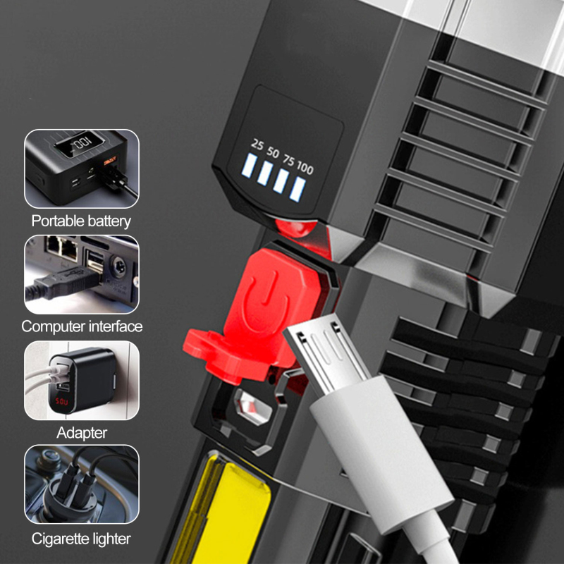 The Ultimate LED Flashlight Delivers Super Bright Beam With 5 LED Lights + Side Lamp Too!