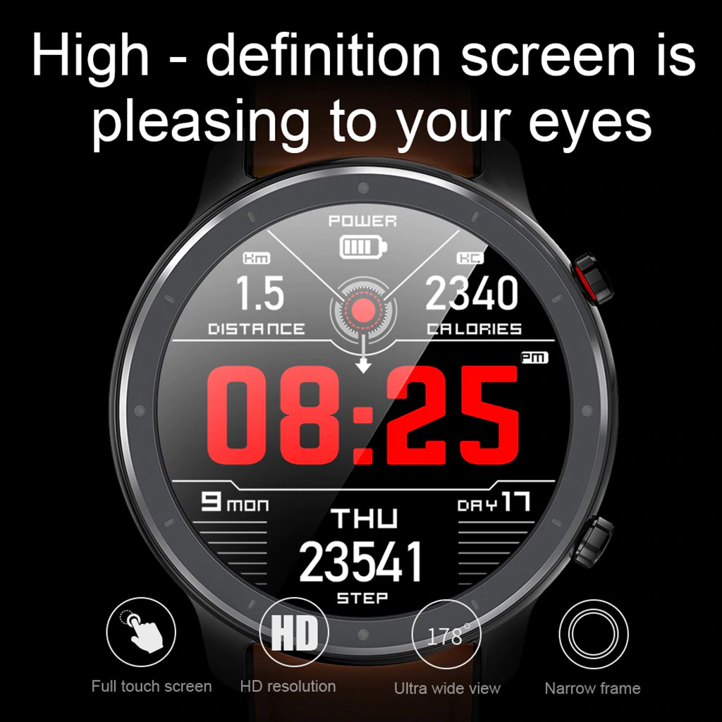Stylish Fitness/Sports Smart Watch For Android With Pedometer, Heart Rate, Calorie Burn, Fitness Apps & More!