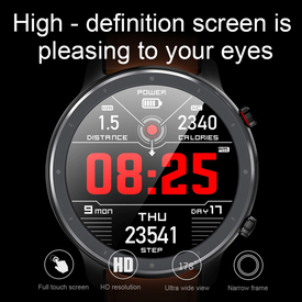 Stylish Fitness/Sports Smart Watch For Android With Pedometer, Heart Rate, Calorie Burn, Fitness Apps & More!